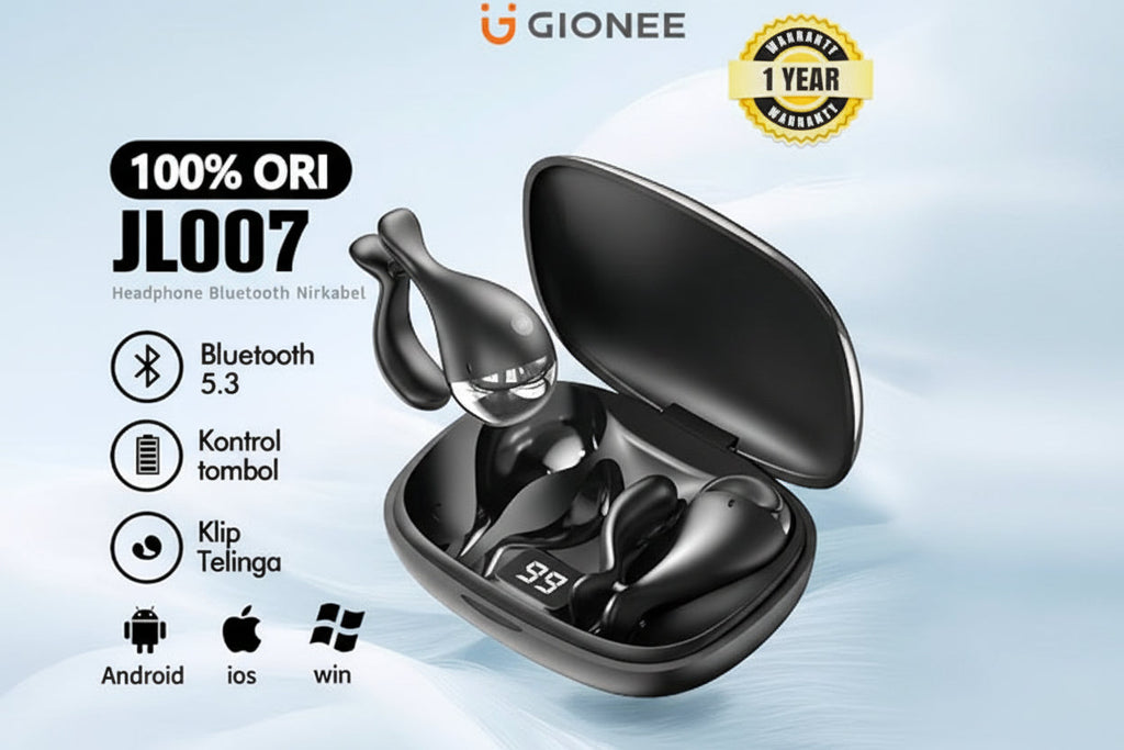 GIONEE JL007 Ear Clip Wireless Earbuds - Bluetooth 5.3 Type-C