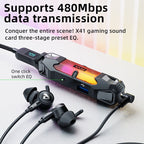 Piva X41 Dual Port USB-C Splitter DAC Sound Card for Gaming