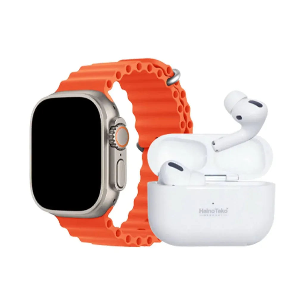 I20 Ultra Max Suit Smart Watch Price in Pakistan | 10 in 1 Box With AirPods